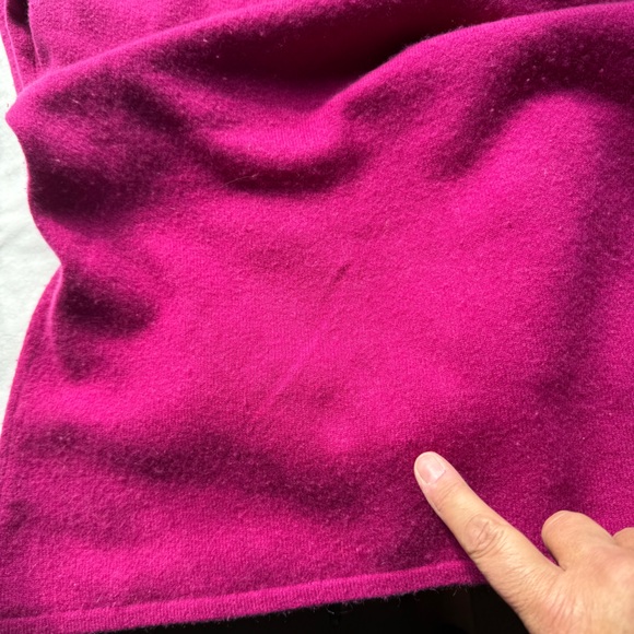 Saks Fuchsia V-Neck Cashmere, M - Picture 2 of 12